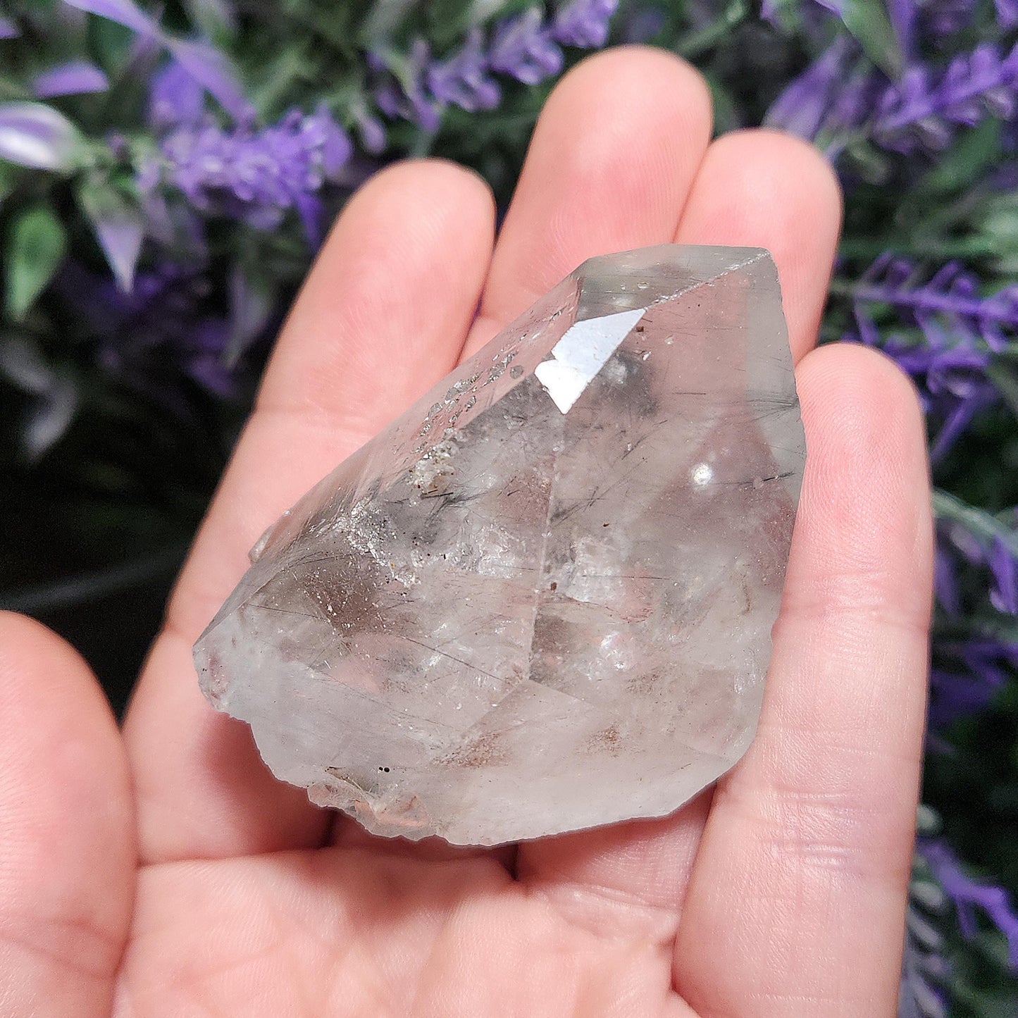 Fibrous Blue Tourmaline in Quartz