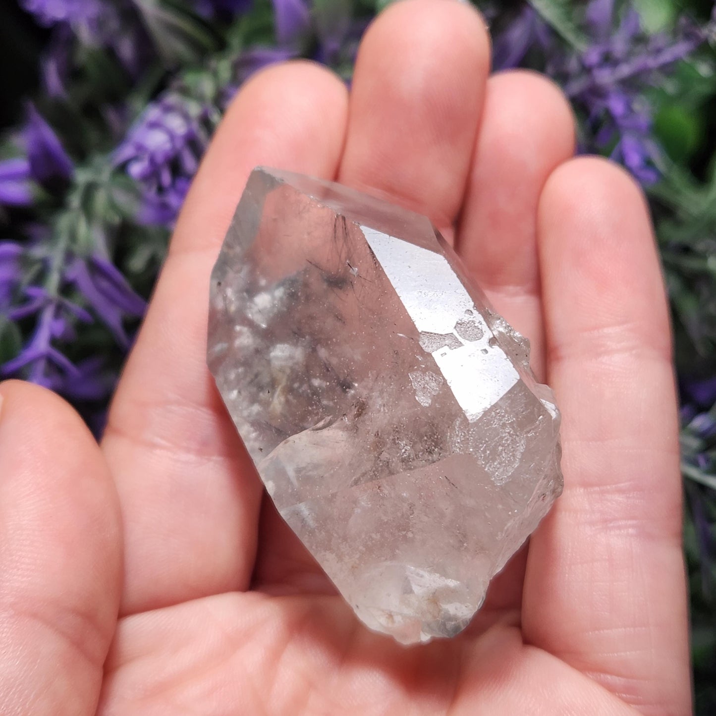 Fibrous Blue Tourmaline in Quartz
