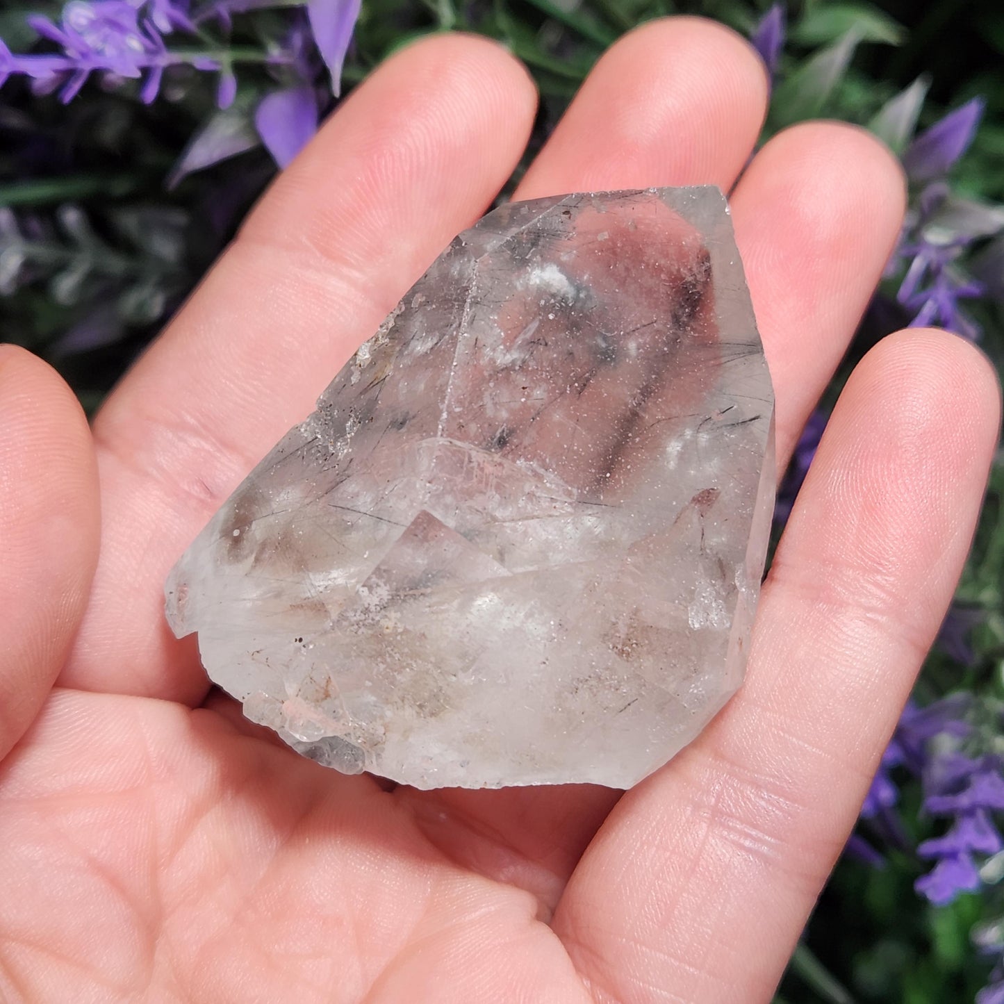 Fibrous Blue Tourmaline in Quartz