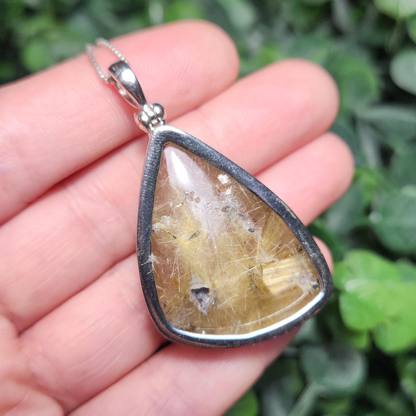 Gold Rutilated Quartz Pendant