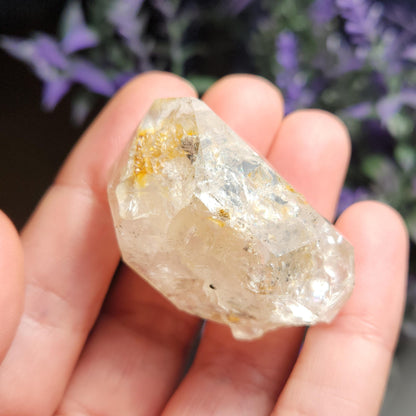 Moving ENHYDRO Herkimer Diamond (36 grams):  New York Herkimer Quartz Crystal with Water & Carbon Inclusion