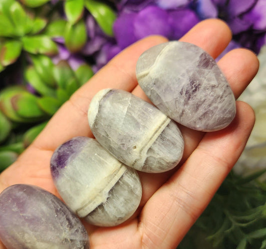 Chevron Amethyst Palm Stone