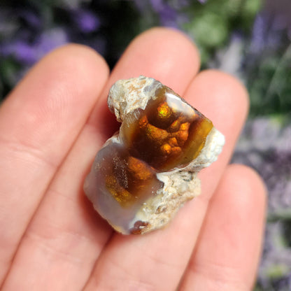 Mexican Fire Agate Specimen, Polished Natural Fire Agate from Mexico