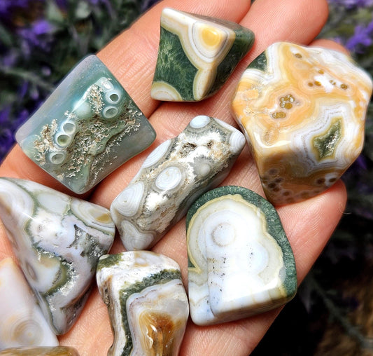 Orbicular Ocean Jasper / Ocean Jasper / Ocean Jasper Palm / Ocean Jasper Crystal / Ocean Jasper Stone / Natural Ocean Jasper / Jasper Palm