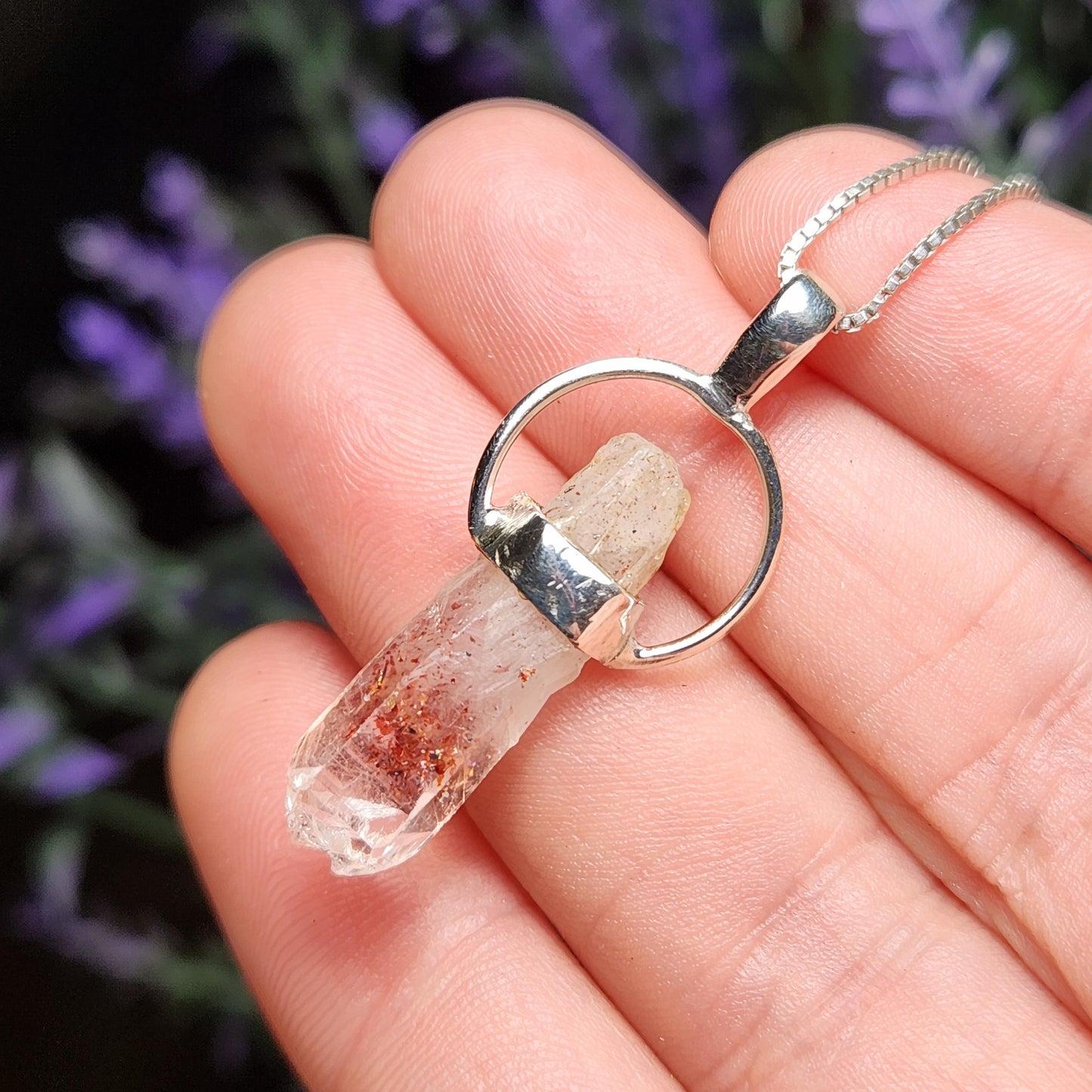 Lepidocrocite Phantom Quartz Pendant
