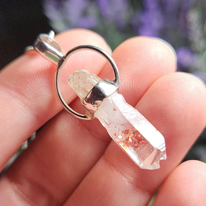 Lepidocrocite Phantom Quartz Pendant