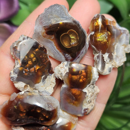 Mexican Fire Agate Specimen, Polished Natural Fire Agate from Mexico