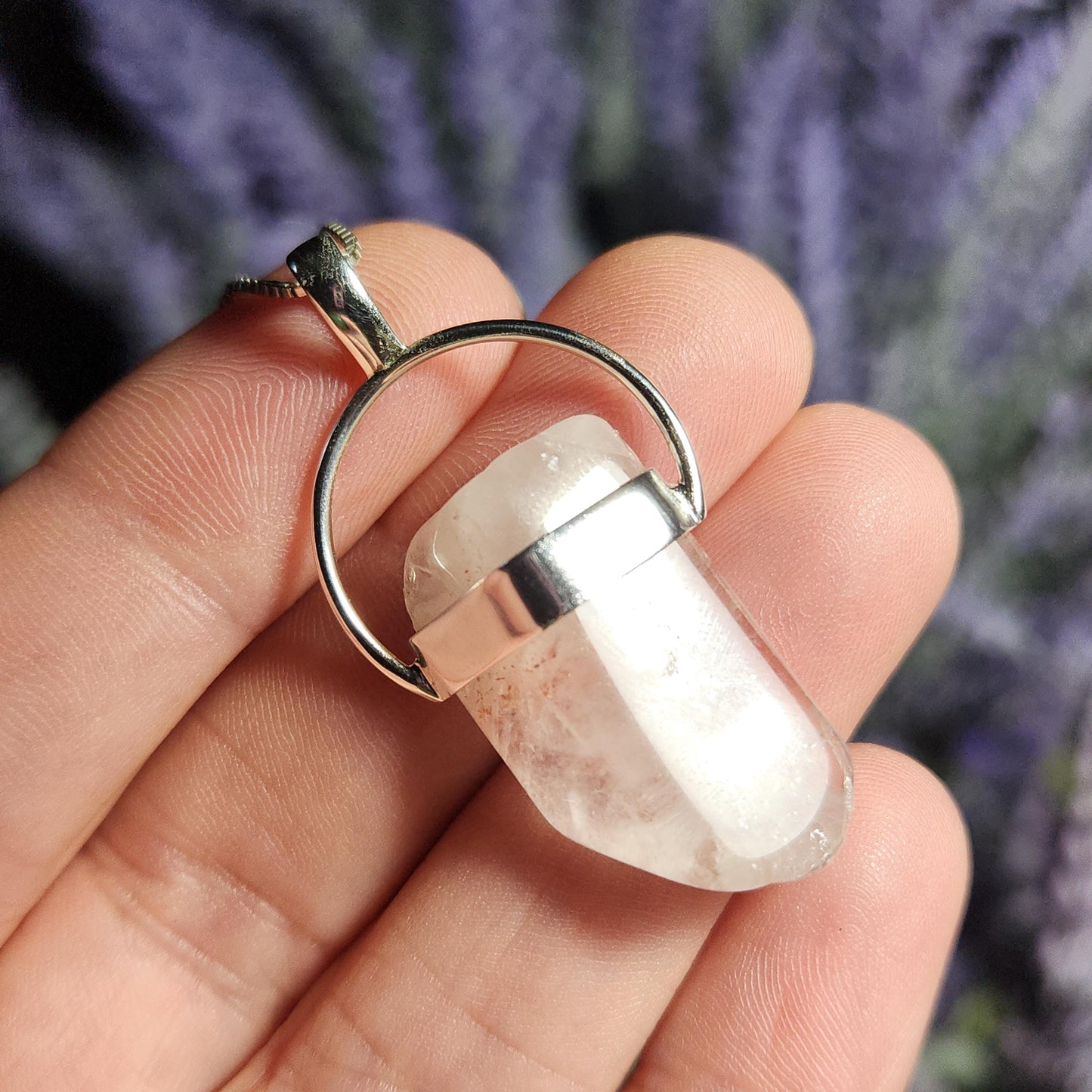 Hematite Phantom Quartz Pendant
