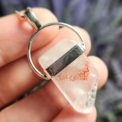 Hematite Phantom Quartz Pendant