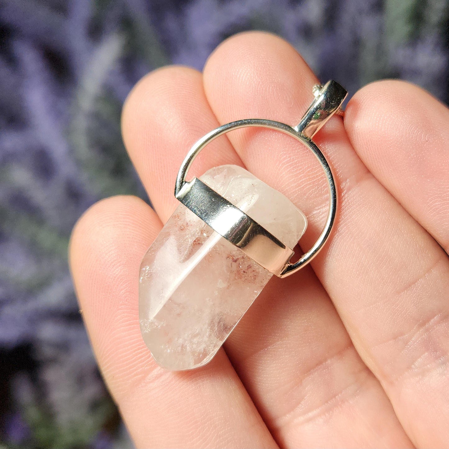 Hematite Phantom Quartz Pendant