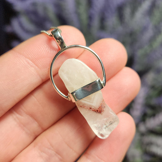 Lepidocrocite Phantom Quartz Pendant