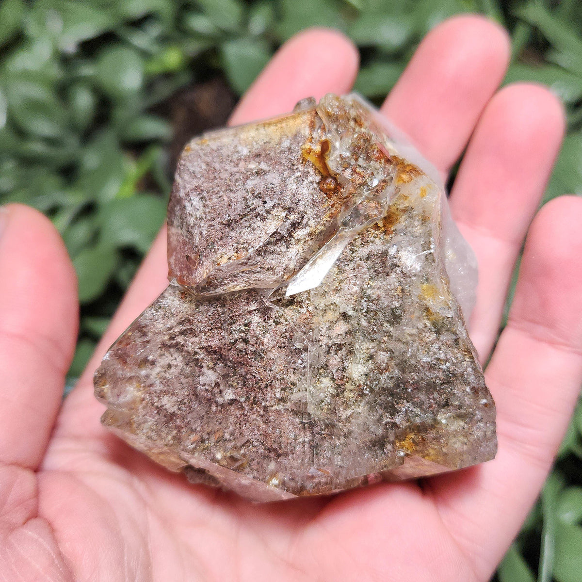 Garden Quartz Crystal 186g, Brazilian Lodolite Specimen