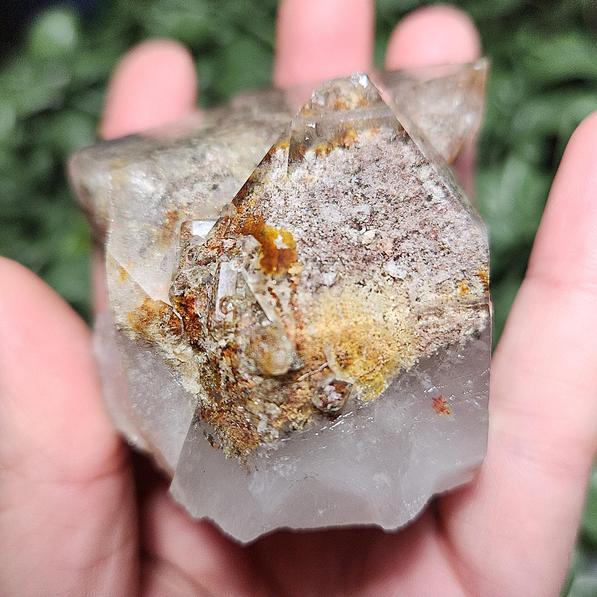 Garden Quartz Crystal 186g, Brazilian Lodolite Specimen