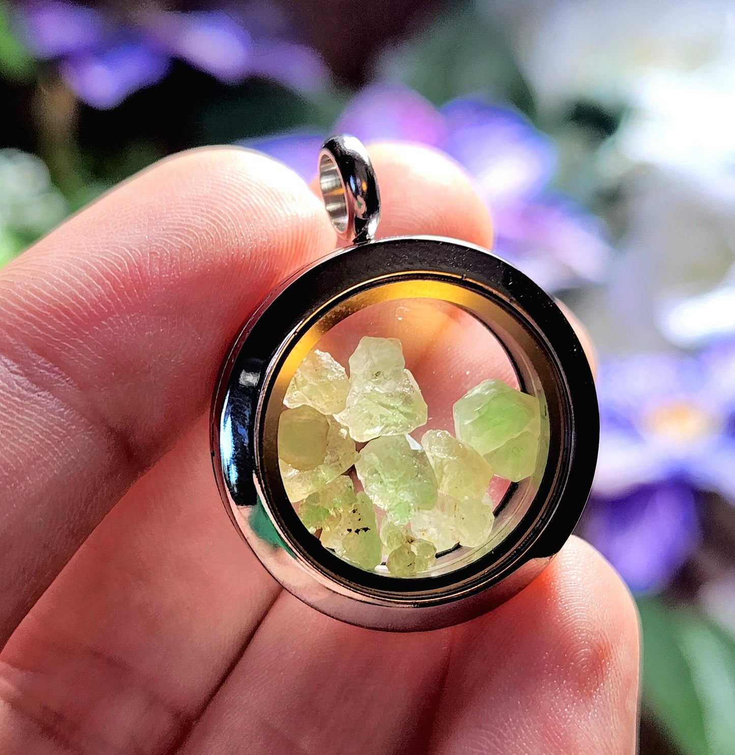 Green Garnet Pendant: Rare Crystal Gemstone