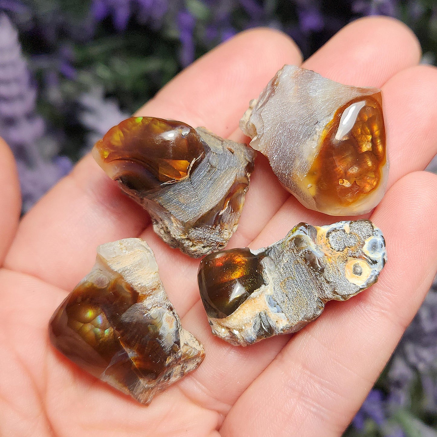 Mexican Fire Agate Specimen, Polished Natural Fire Agate from Mexico
