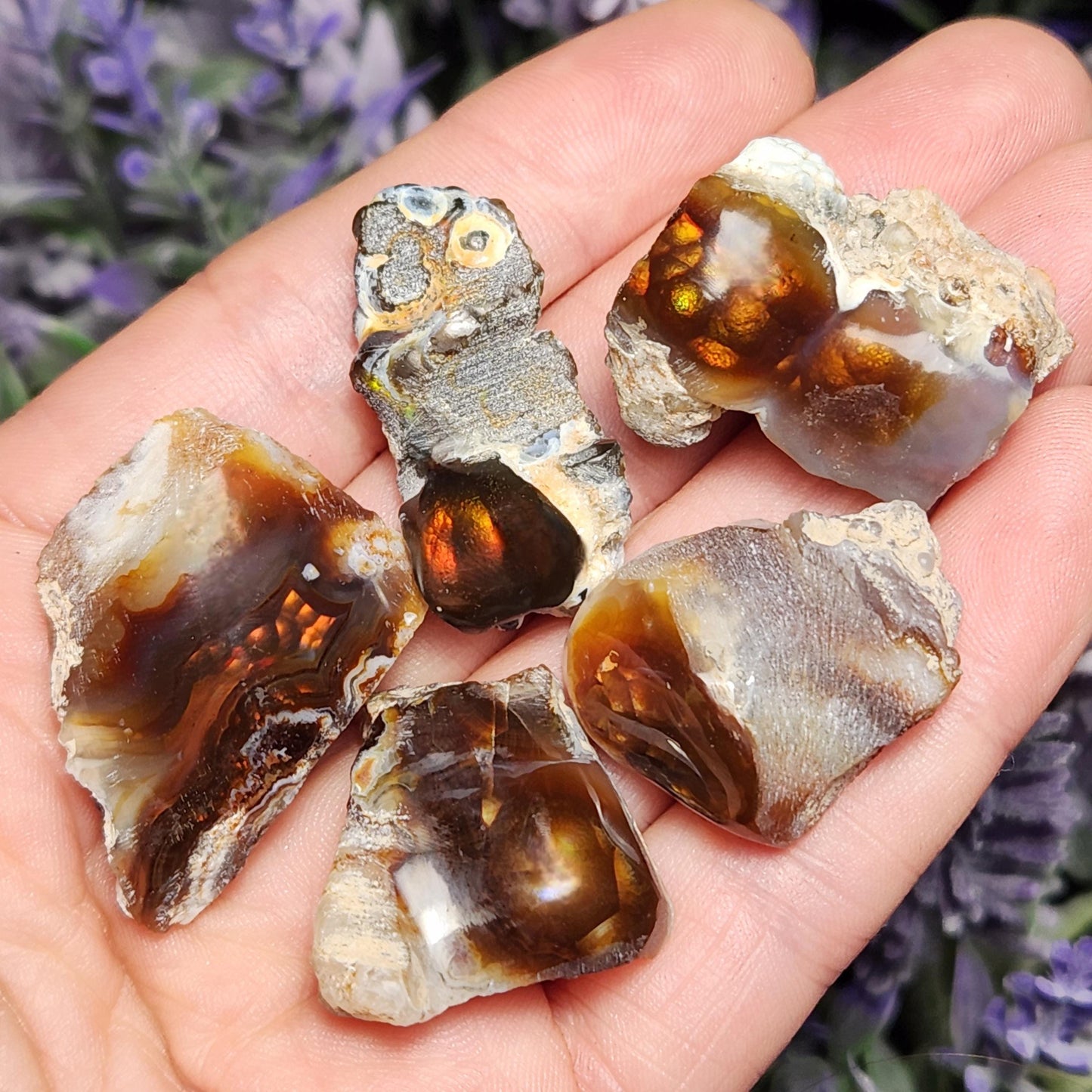 Mexican Fire Agate Specimen, Polished Natural Fire Agate from Mexico