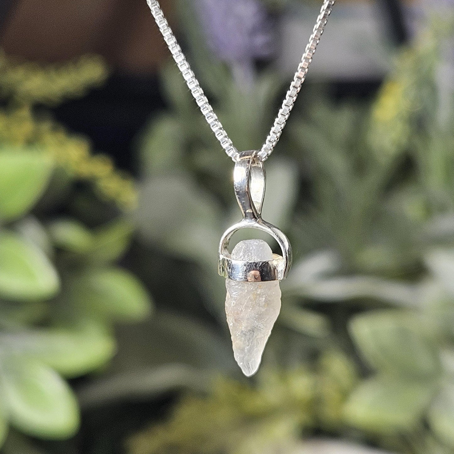 Sri Lankan Sapphire Pendant, Old Stock Silver Sapphire Necklace