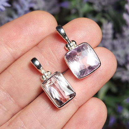 Faceted Kunzite Pendant