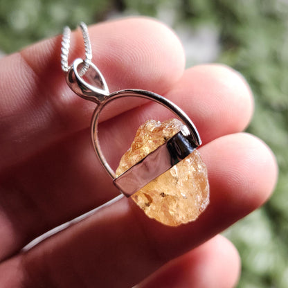 Etched Topaz Pendant