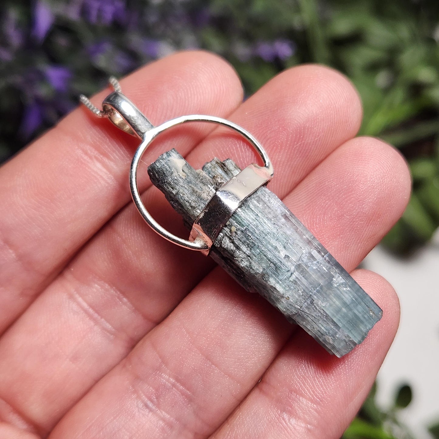 Blue Tourmaline Pendant