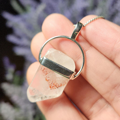 Hematite Phantom Quartz Pendant