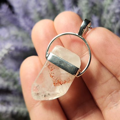 Hematite Phantom Quartz Pendant
