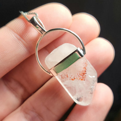 Hematite Phantom Quartz Pendant