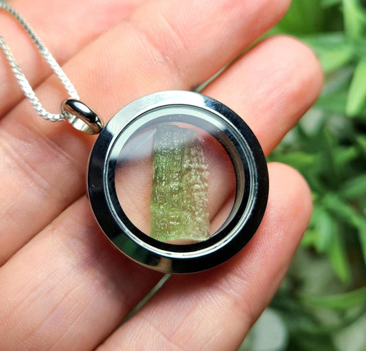 Moldavite Locket Pendant