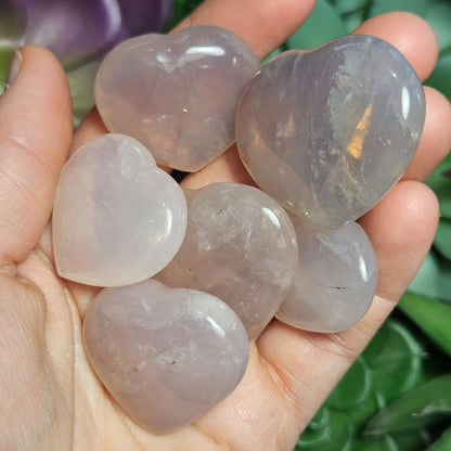 Blue Rose Quartz Heart