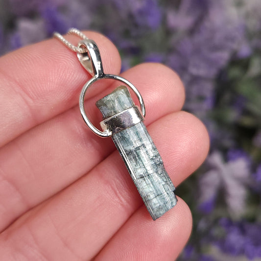 Cats Eye Blue Tourmaline Pendant