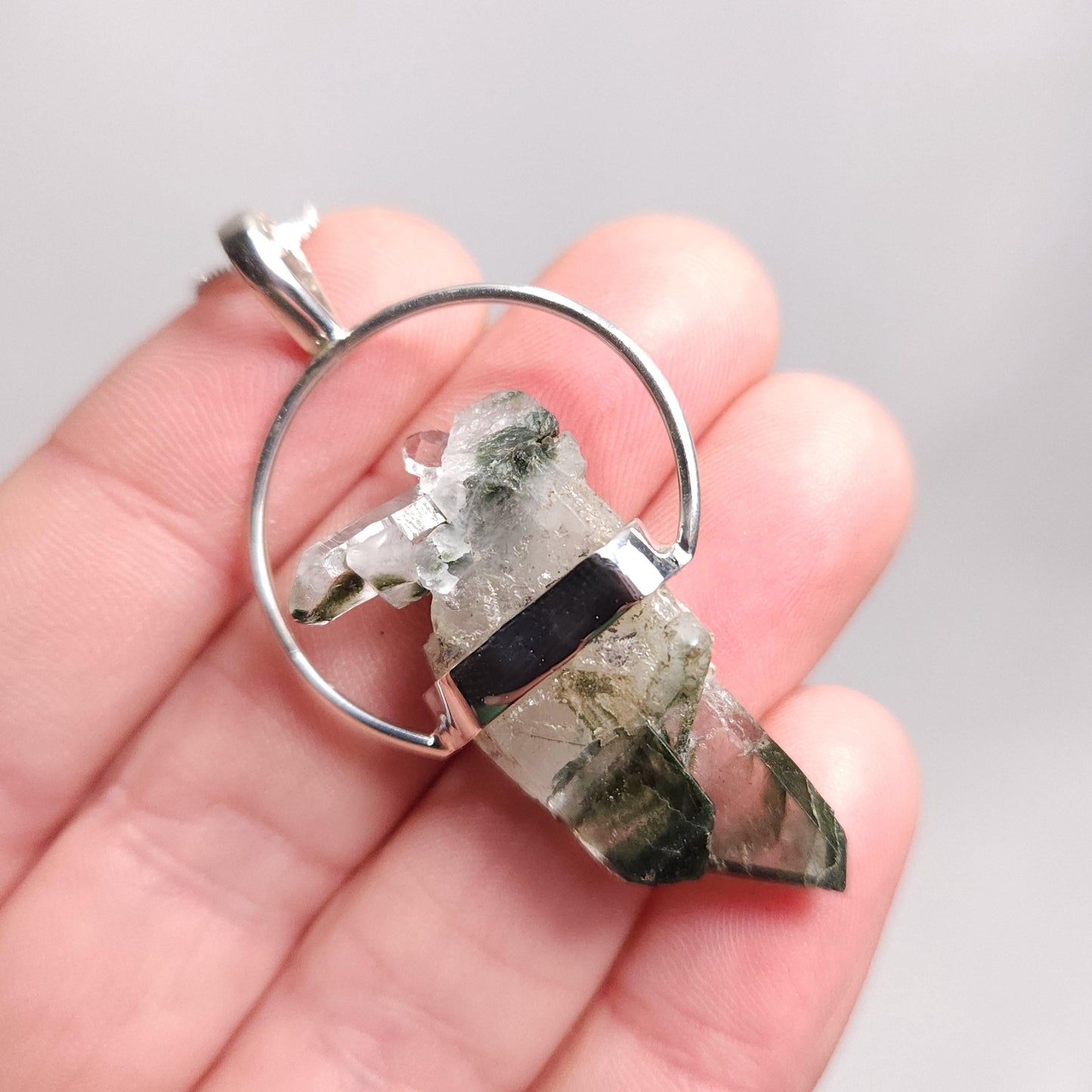 Green Phantom Quartz Pendant