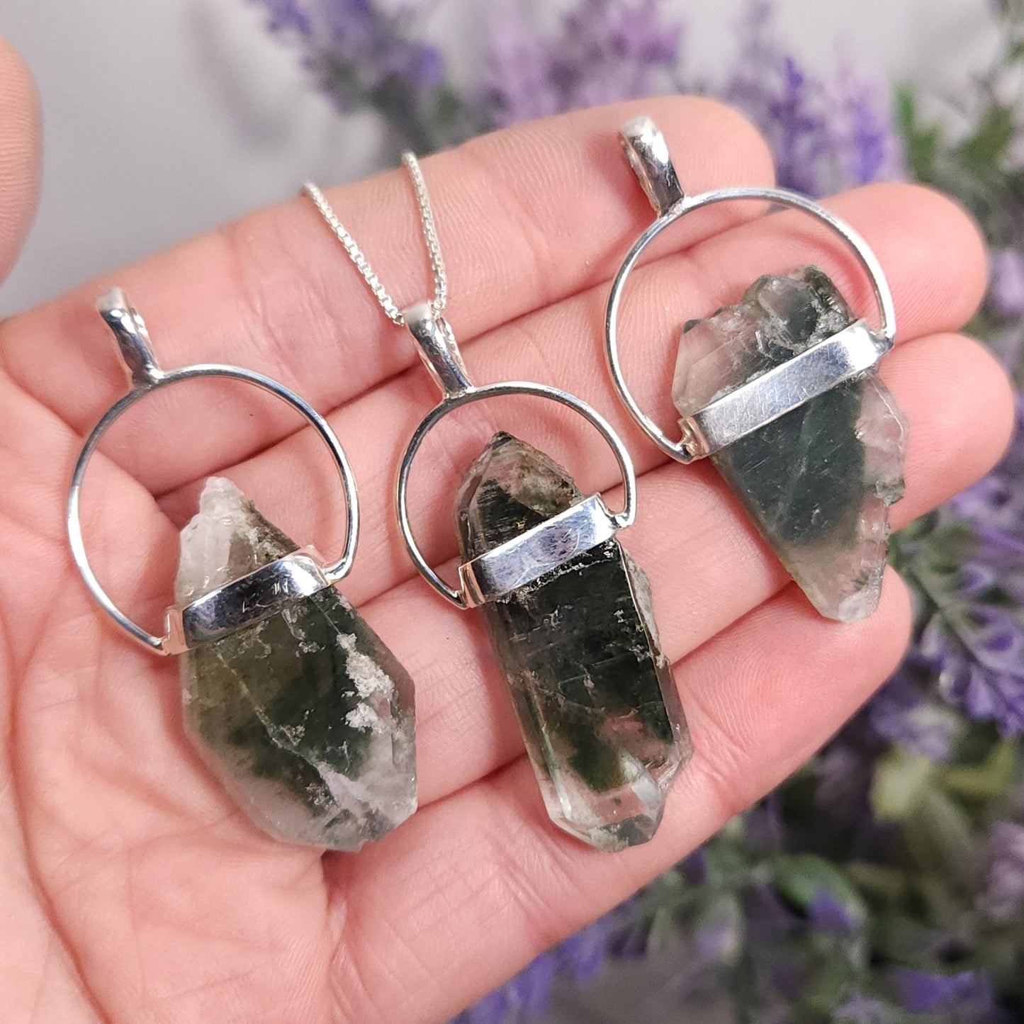 Green Phantom Quartz Pendant