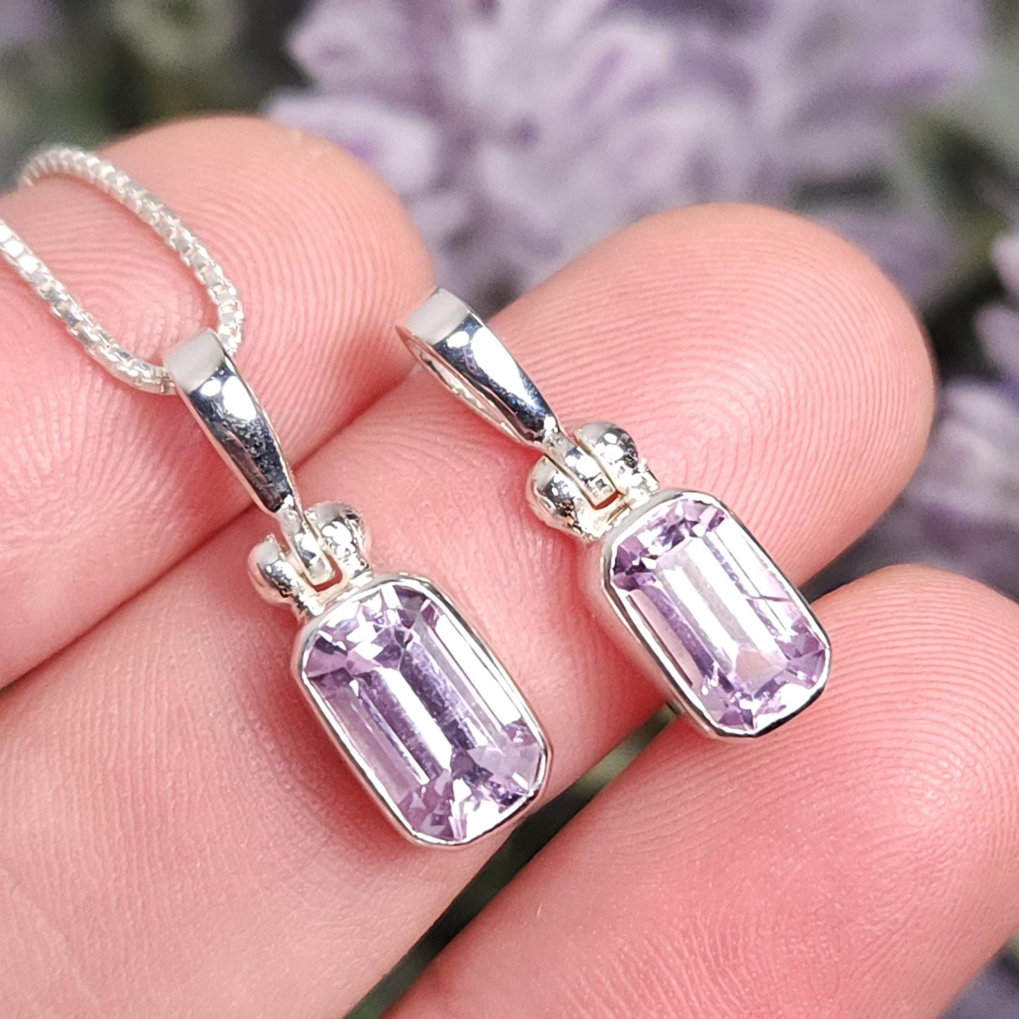 Faceted Kunzite Pendant