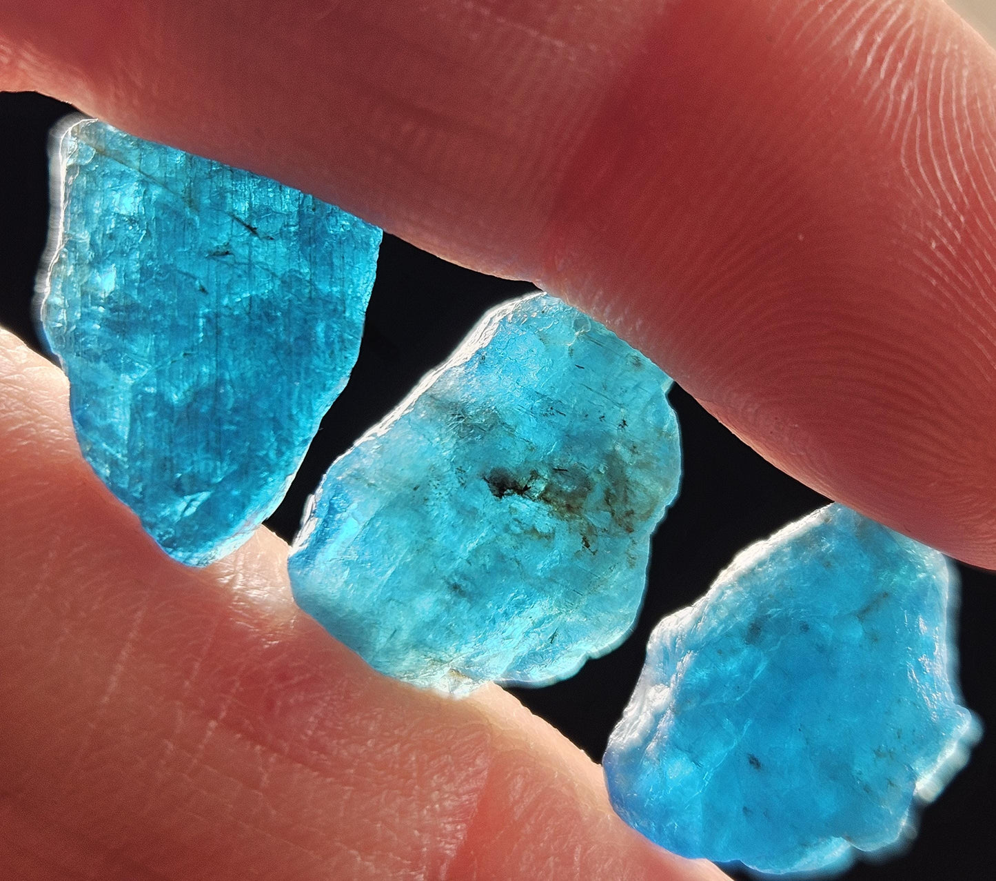 Neon Blue Apatite Crystal