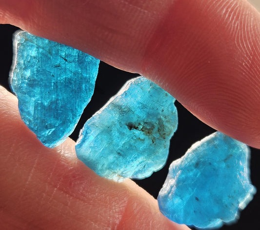 Neon Blue Apatite Crystal