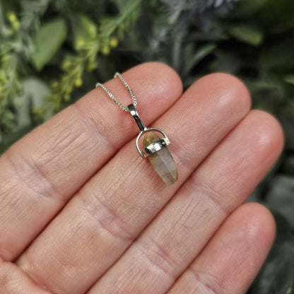 Sri Lankan Sapphire Pendant, Old Stock Silver Sapphire Necklace