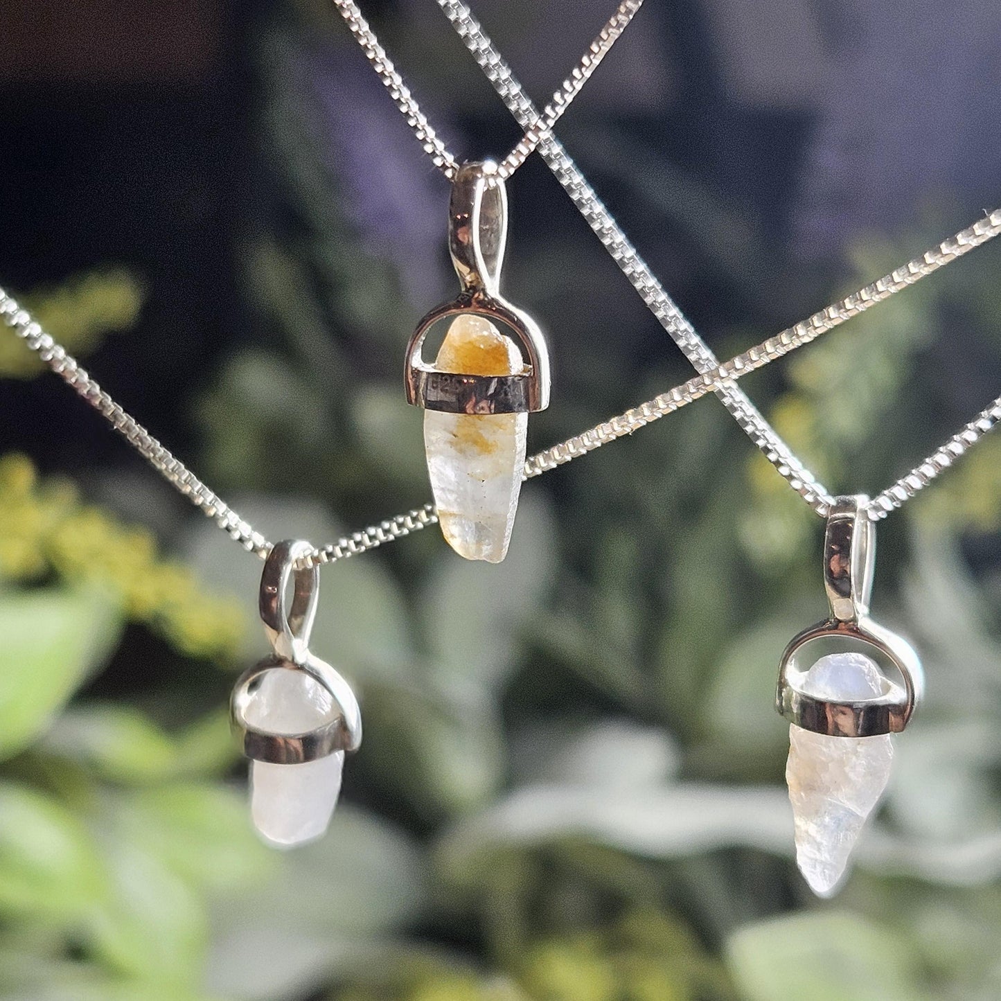 Sri Lankan Sapphire Pendant, Old Stock Silver Sapphire Necklace