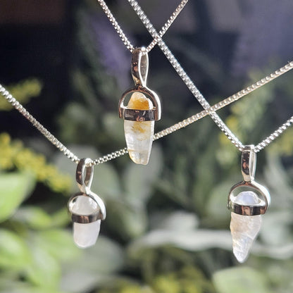 Sri Lankan Sapphire Pendant, Old Stock Silver Sapphire Necklace