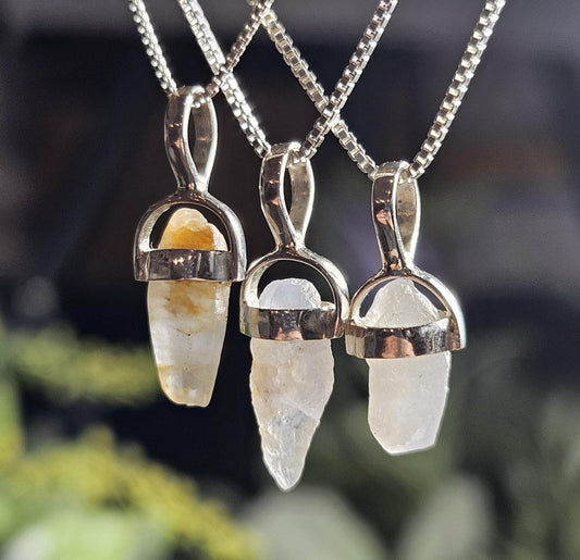 Sri Lankan Sapphire Pendant, Old Stock Silver Sapphire Necklace