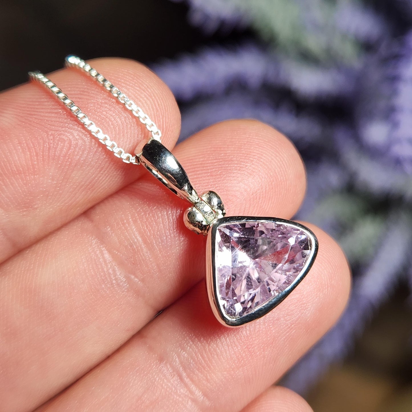 Faceted Kunzite Pendant