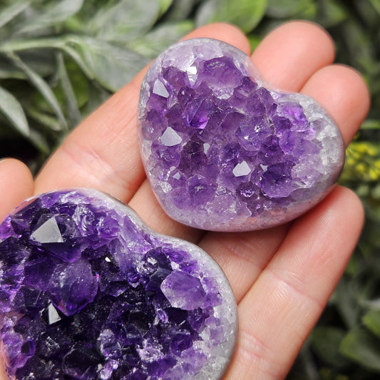 Amethyst Druzy Heart