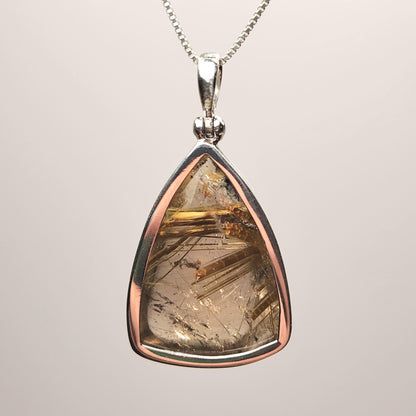 Gold Rutilated Quartz Pendant