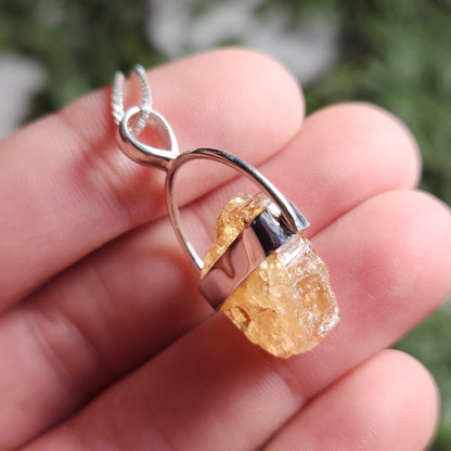 Etched Topaz Pendant