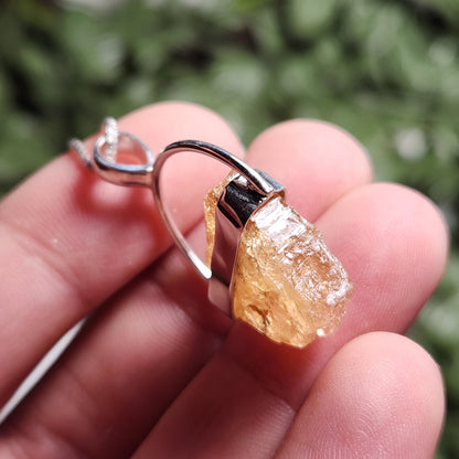 Etched Topaz Pendant