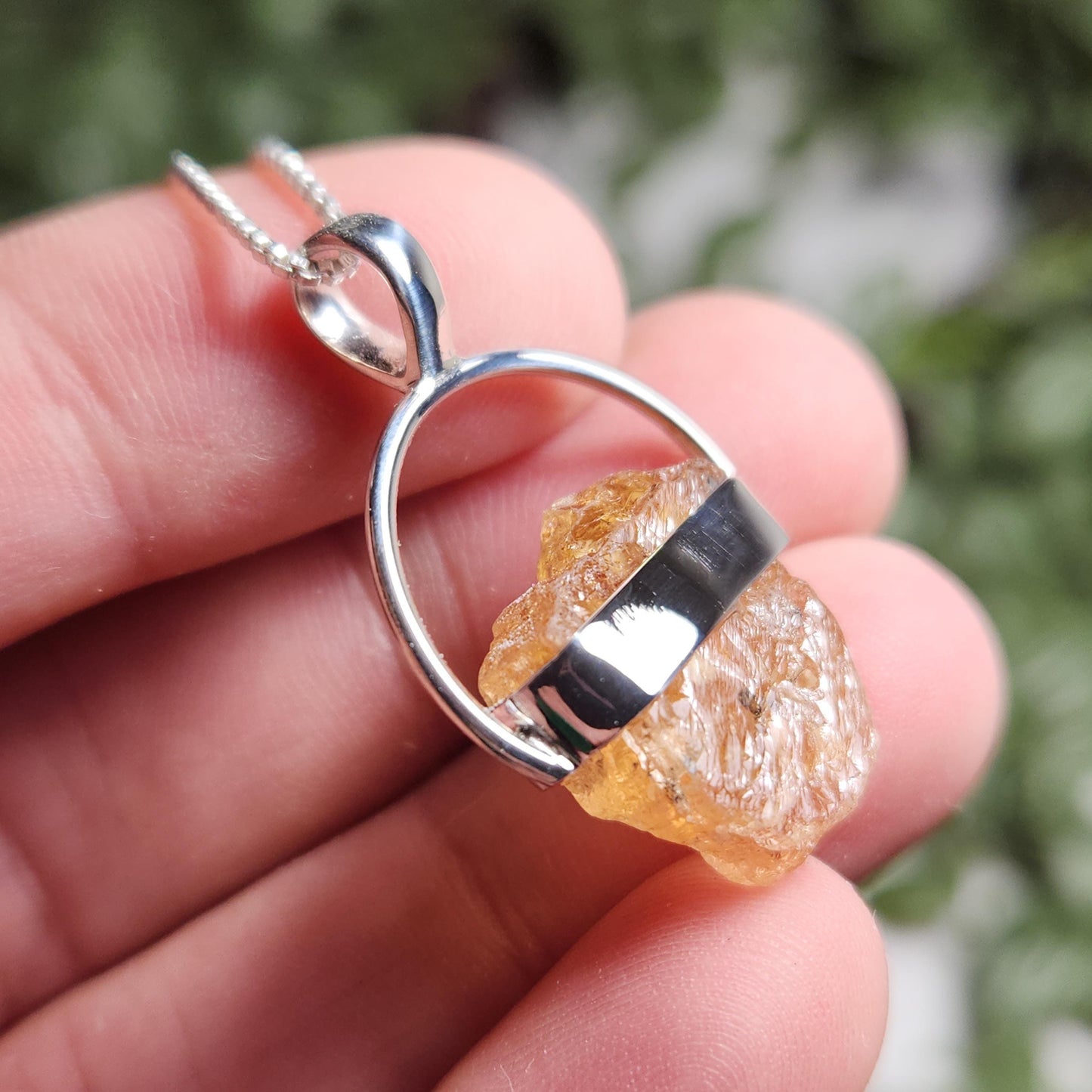 Etched Topaz Pendant