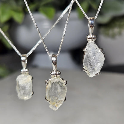 Phenacite Crystal Pendant, Nigerian Phenakite Specimen Pendant