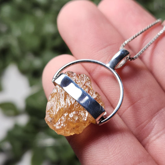 Etched Topaz Pendant