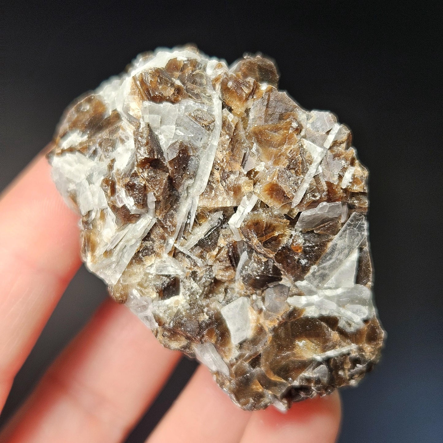 Ultraviolet Rootbeer Fluorite & Celestite Crystal