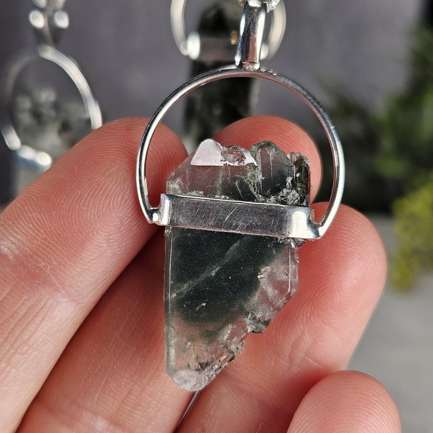 Green Phantom Quartz Pendant