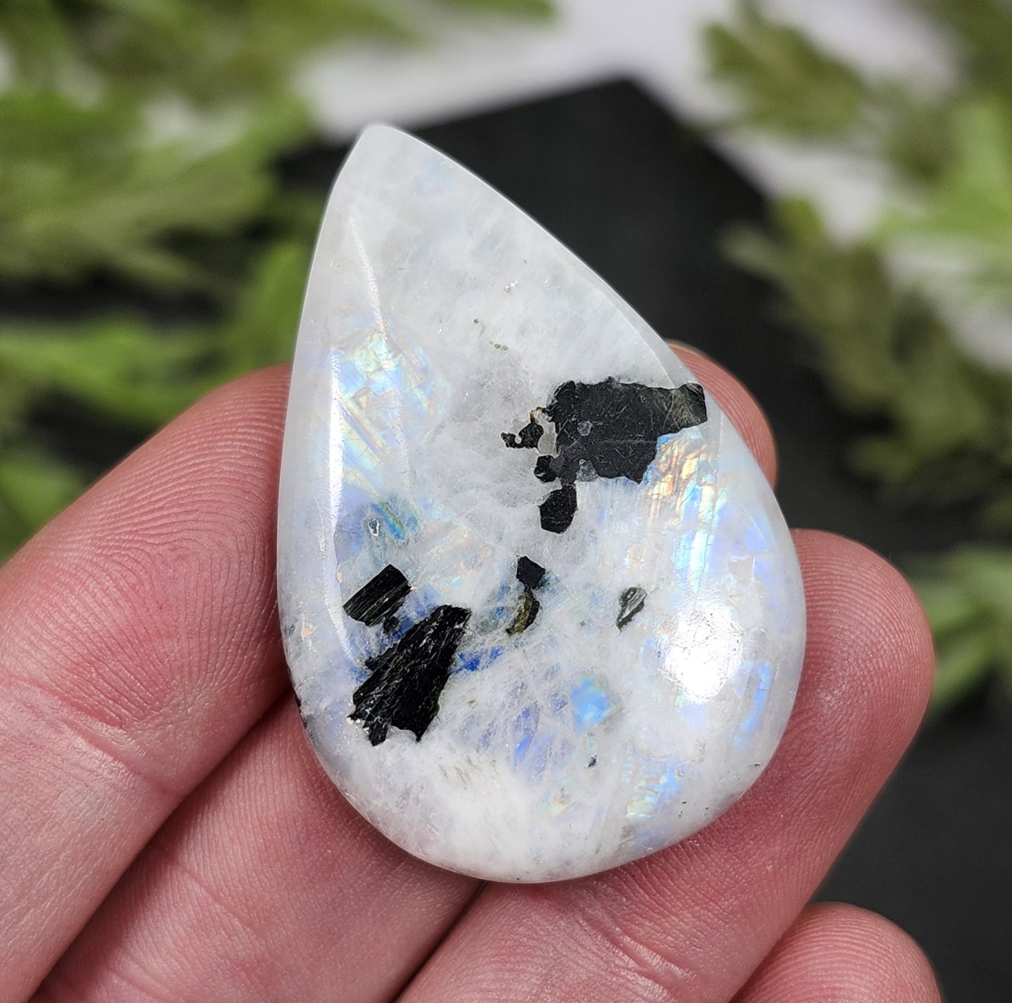 Rainbow Moonstone & Black Tourmaline
